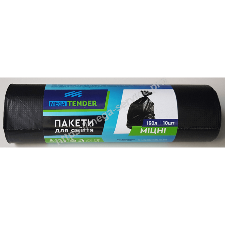 Мішки д/сміття MEGA TENDER 60л*20 шт міцні 20 мкм 80*60